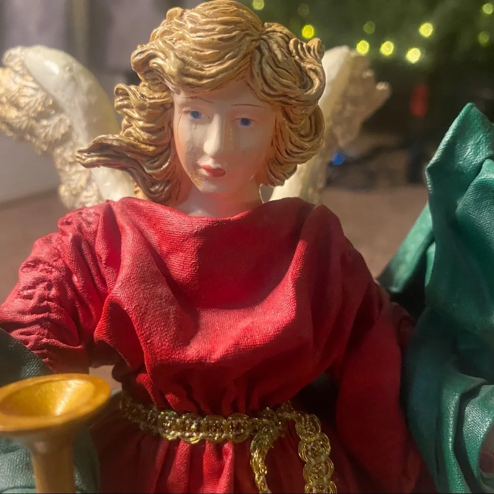 Christmas Vintage victorian angel tree topper